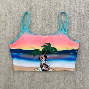 Rare Disney Aulani Minnie Mouse Swim Tankini Bikini Top M